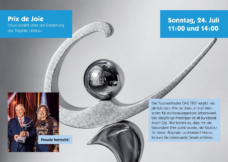 Housi Knecht - Eventkalender Sommer 2022 - Schlössli Rubigen - 7 - Sonntag, 24. Juli 2022 11:00 und 14:00 - Prix de Joie